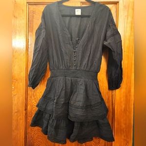 Aerie boho black frilly skirt dress